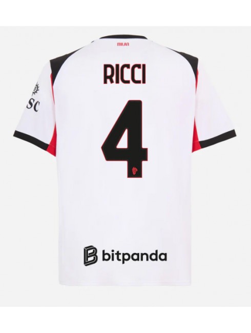 AC Milan Samuele Ricci #4 Auswärtstrikot 2025-26 Kurzarm AC Milan Samuele Ricci #4 Auswärtstrikot 2025-26 Kurzarm